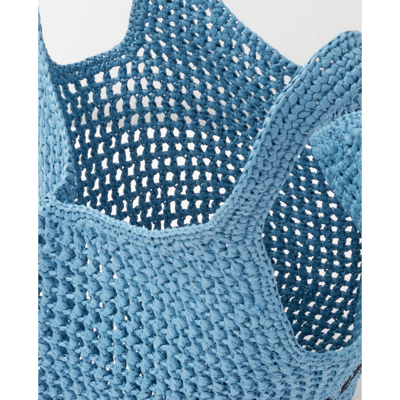 Prada Raffia Tote Bag-Blue